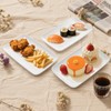Foraineam 8 Pieces Rectangular Plates 8 Inch Porcelain Platters, Dessert,