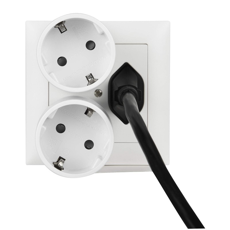 Electraline 70040 Travel Adaptor (Schuko) 2 Europe to 3 Pins