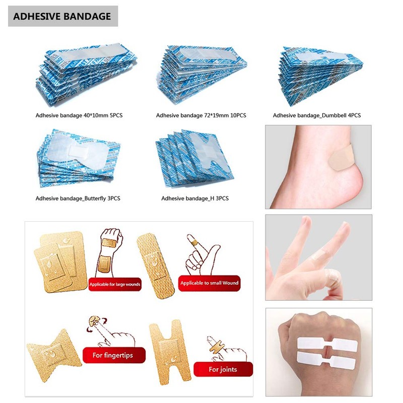 DEFTGET Waterproof First Aid Kit Travel Essentials HSA/FSA Eligible Small