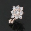 3 Micron 18K Rose Gold Plated Clear CZ Stone Square