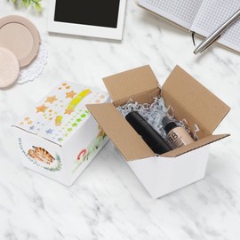 SPEPLA 6x4x4 Shipping Boxes Set of 40, White Corrugated Cardboard Box for Small Business Mailing