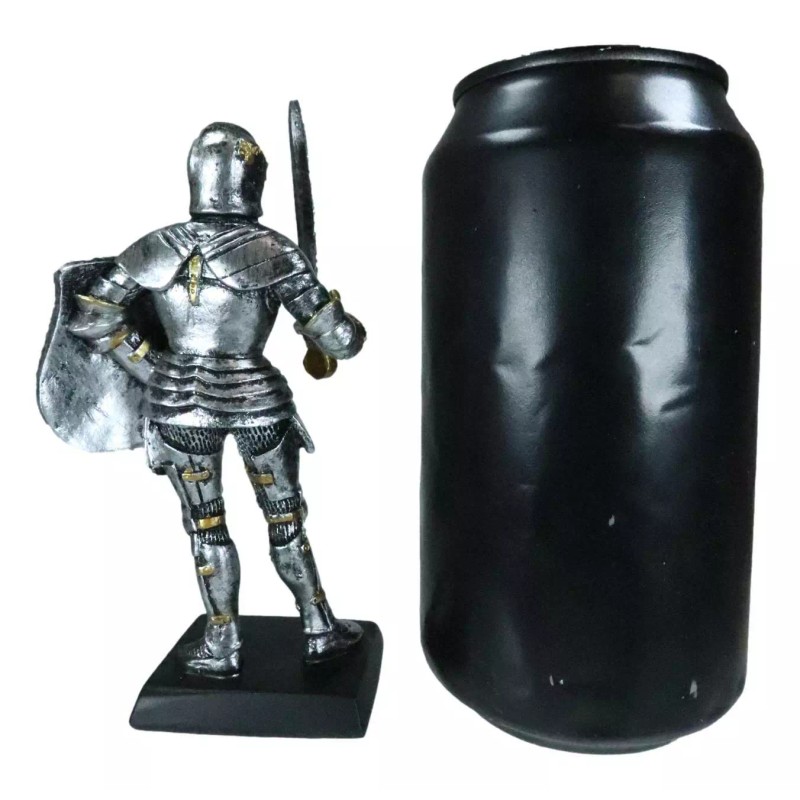 Suit Of Armor Medieval Knight Guard With Broad Shield and