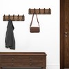 WEBI Rustic Coat Rack Wall Mounted,Wood Coat Hanger Wall,5 Coat