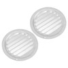 2PCS Round Louvered Air Vent Stainless Steel Marine Grade Rainproof