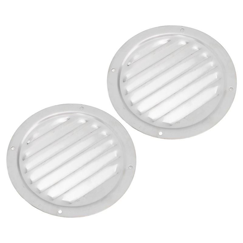 2PCS Round Louvered Air Vent Stainless Steel Marine Grade Rainproof