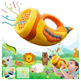 Animal Caller Toys for Kids 2 Modes 30 Real Animal Sounds Effects,Funny 3 Levels of Light Brightness Challenge Loud Noisy Toys Annoying Kids Gifts Hunting for Boys Girls Ages 3+(Orange)