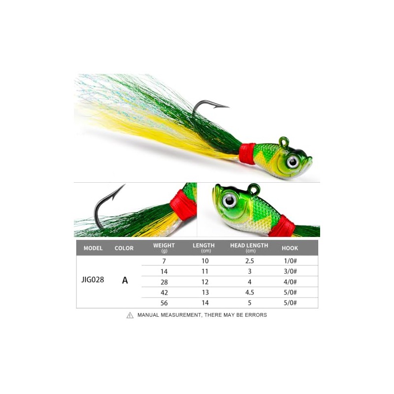 FOLANDO Sinking Metal Jig Lure 11cm 14 g with Feather