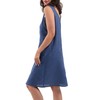 Amazhiyu Womens 100% Linen Summer Sleeveless Midi Tank Dresses with