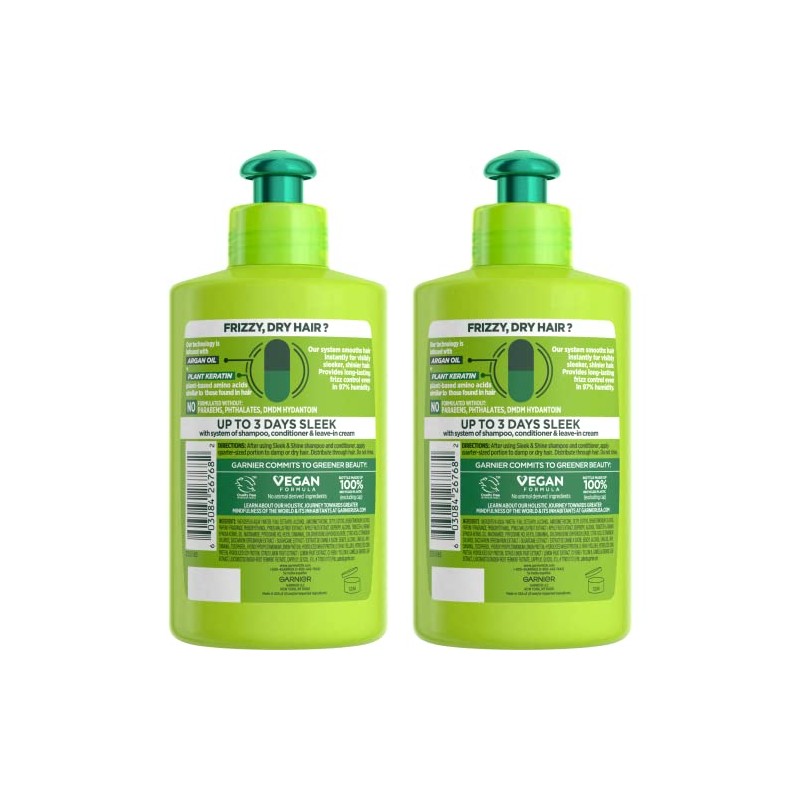 Garnier Fructis Sleek & Shine Intensely Smooth Leave-In Conditioning Cream,