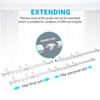 37-211in Retractable Wall or Ceiling Mount Curtain Track System for