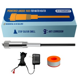 HertzEagle Powered Anode Rod for Water Heater, Electric Anode Rod for Water Heater, Eliminate Sulfur Smell in Well Water, Eliminate Rotten Egg Smell in Well Water C003