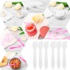 Wopanxye 120 Pack Cosmetic Spatula, Small Plastic Spoon for DIY