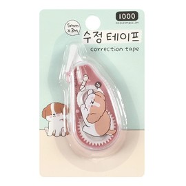 Sleeping Dog Cute Puppy Dog Illustration Correction Tape With Protection Cap (Pink)