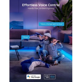 Govee Smart RGB LED Strip Lights, 16.4ft WiFi LED Strip Lighting Work with Alexa and Google Assistant, 16 Million Colors with App Control and Music Sync LED Lights for Bedroom, Home Decor