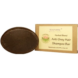 ATTIS Handmade Anti Grey Hair Herbal Blend Shampoo Bar | with Cassia | Henna | Indigo | Amla | Tulsi | Shikakai | Reetha | Sulfate Free | For Men & Women