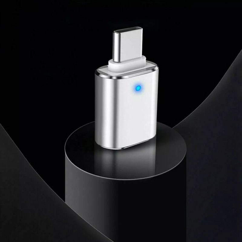 Ameribox LED USB-C 3.1 Male to USB A Female Adapter