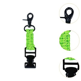 TENOL Firefighter Glove Strap Clip Paracord Braided Firefighting Clip Fireman Turnout Gear Tool Buckle for Hiking Camping Trekking, Green