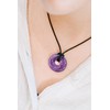 Lebensquelle Plus Amethyst Doughnut | Diameter 30 mm Gemstone Pendant,