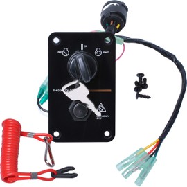 704-82570-08-00 Single Engine Key Switch Panel by Wadoy Compatible with Yamahaa Outboard Ignition Switch 𝒀𝒂𝒎𝒂𝒉𝒂 𝑺𝒘𝒊𝒕𝒄𝒉 12V Yacht Boat Switch Panel 704-82570-11-00 704-82570-12-00