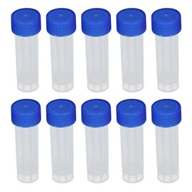 25 Pcs 5ml Plastic Test Tubes Small Graduated Vial Container with Screw Caps