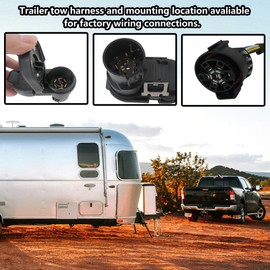 Life Girl Star 7 Way Trailer Tow Hitch Wiring Plug Receptacle Connector Harness Installation Kit for USCAR Multi-Tow Pickups, Universal Multi-Tow for Ford (with Tow Harness)