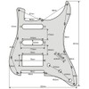 Guitar Anatomy Stratocaster HSS Humbucker Pickguard Scratchplate to Fit Fender