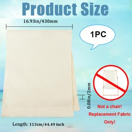 GORGECRAFT 44.49x17 Beach Sling Chair Replacement Canvas Patio Sling Chairs Outdoor Folding Chair Fabric Folding Sling Lounge Chairs Canvas for Sunbathing Garden Courtyard Beach(Light Yellow)