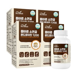 Nutrinus Proper Bovine Cartilage Chondroitin 1200, 600mg x 60 Tablets (4-Pack) Special Pack / 뉴트리너스 올바른 소연골 콘드로이친 1200 600mg x 60정 x ★ 4박스 ★