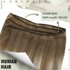 Easyouth Hair Extensions Weft Human Hair Weft Extensions Balayage Brown