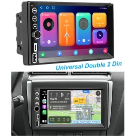 YuanTing 7" Android 13 Car Stereo Radio GPS WiFi Carplay Touch Screen Double 2Din 4+64GB