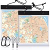 SANNIX 2pcs Waterproof Map Case Transparent Map Cover with Clear