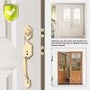 Haidms Gold Double Door Handle with Deadbolt, Gold Front Door
