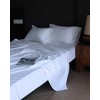 XZ XIFA White Linen Sheets Full Set, 100% Washed French