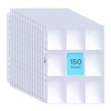 Darice 150 Pack 9 Pocket Card Sleeves Binder Sheets -