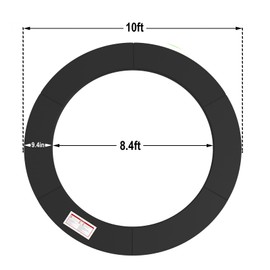 LANGXUN 10ft 12ft 14ft 16ft Trampoline Pad, Universal Trampoline Repalcement Safety Pad, Replacement Trampoline Parts, Waterproof Surround Spring Foam Cover for Round Frame Blue Black Pink Green