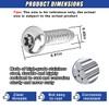 4PCS Stainless Steel License Plate Screws Kit, Anti-Theft Rustproof Tamper