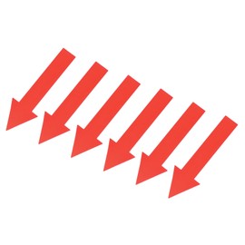 LUMLLSAJI Arrow Stickers - 6 Sets / 36 Pcs Directional Signs Removable Floors Decals for Floor Wall Marking - PVC Adhesive - 4x1" Size- Red