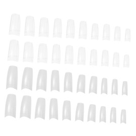 WOONEKY French Manicure Nail Tips 1000pcs Half Cover Fake Nails Manicure Accessories 2 Bags for Events Parties