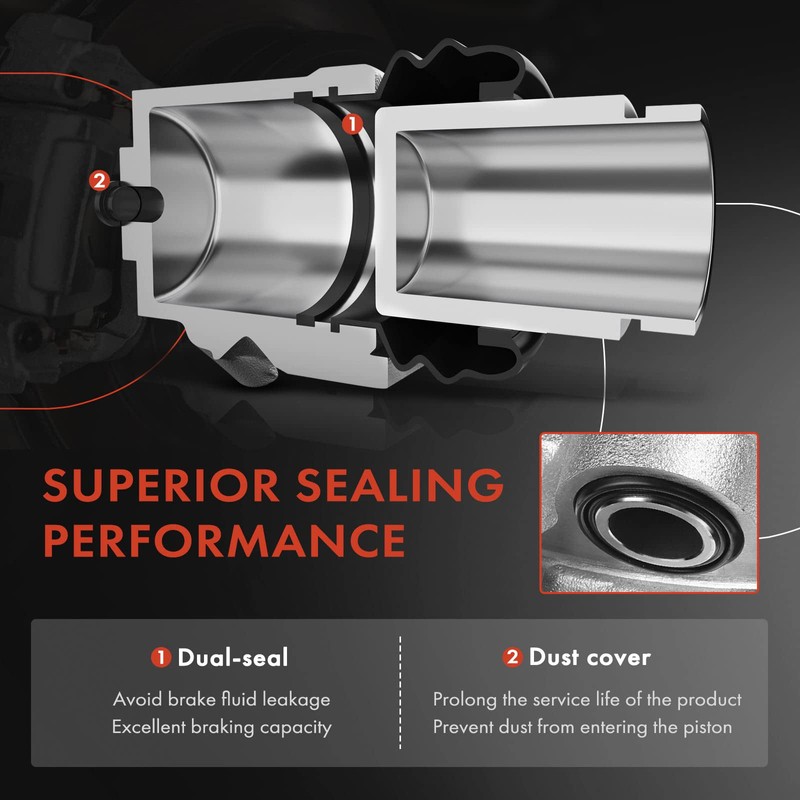 A-Premium Disc Brake Calipers Assembly with Bracket Compatible with Acura