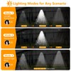 Solar Motion Lights Outdoor with Flexible Octopus Tripod, USB &