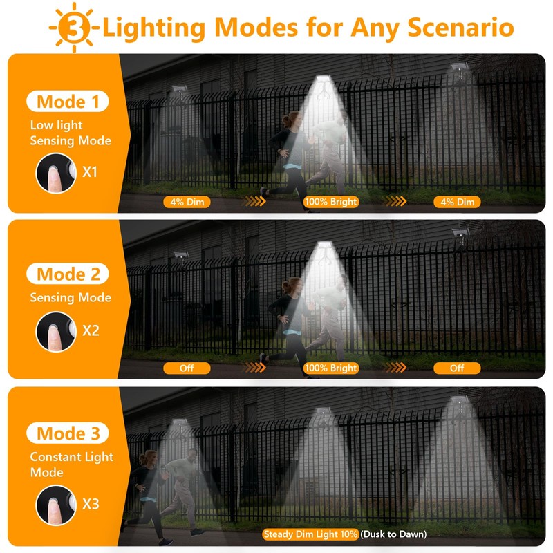 Solar Motion Lights Outdoor with Flexible Octopus Tripod, USB &