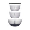 MasterClass Bowl Set, Mixing Bowl, Colander and Lid, Smart Space, Stainless Steel, Set of 3