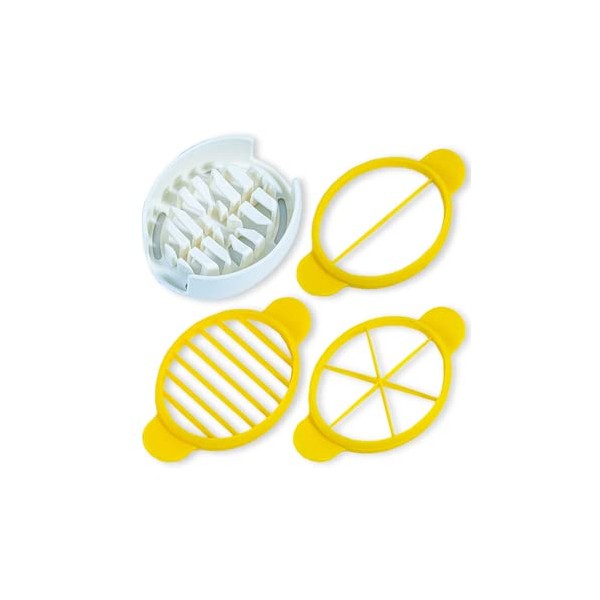 3-in-1 Egg Slicer, Egg Cutter for Hard Boiled Eggs, Strawberry
