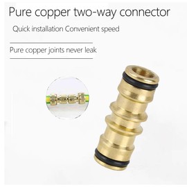 YUEHNEOM Brass Double Male Hose Connector Garden Hose Tap Double Male Hose End Connector Hose Pipe Connector for Join Garden Hose Pipe Pipe
