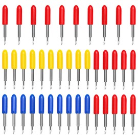 Dreamtop 40 Pieces 30/45/60 Degree Roland Cutting Blade Vinyl Plotter Blades Vinyl Cutter Plotter Cutting Blades Blades Lettering Replacement Blades for Explore Air/Air 2