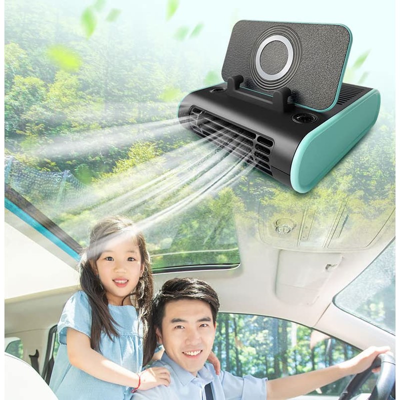 Baceyong Car Fan, 12V Heavy Wind Creative Four in One
