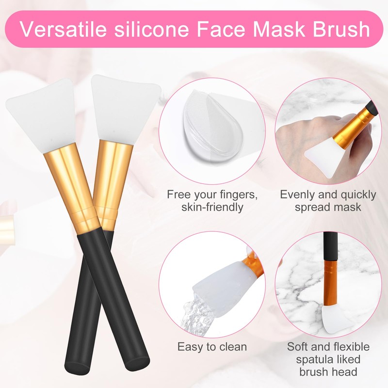 2 Pcs Silicone Face Mask Brushes Silicone Applicator Kit Mask