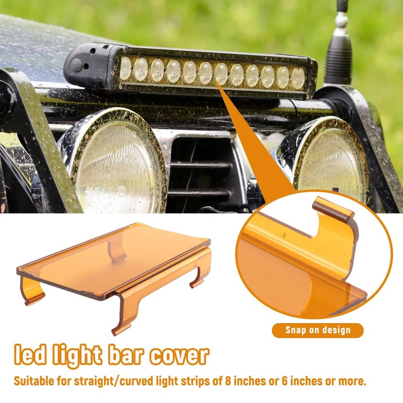 20 Inch Amber Snap on Lens Cover 6 Inch +
