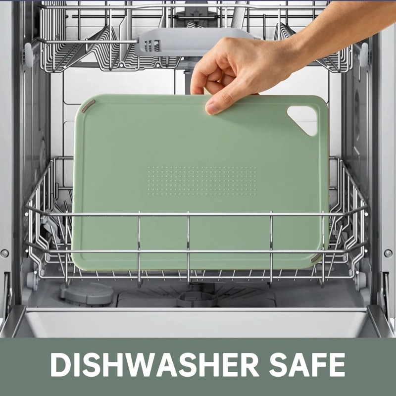 thetchry Plastic Cutting Board Set of 3 Large-Small Chopping Boards