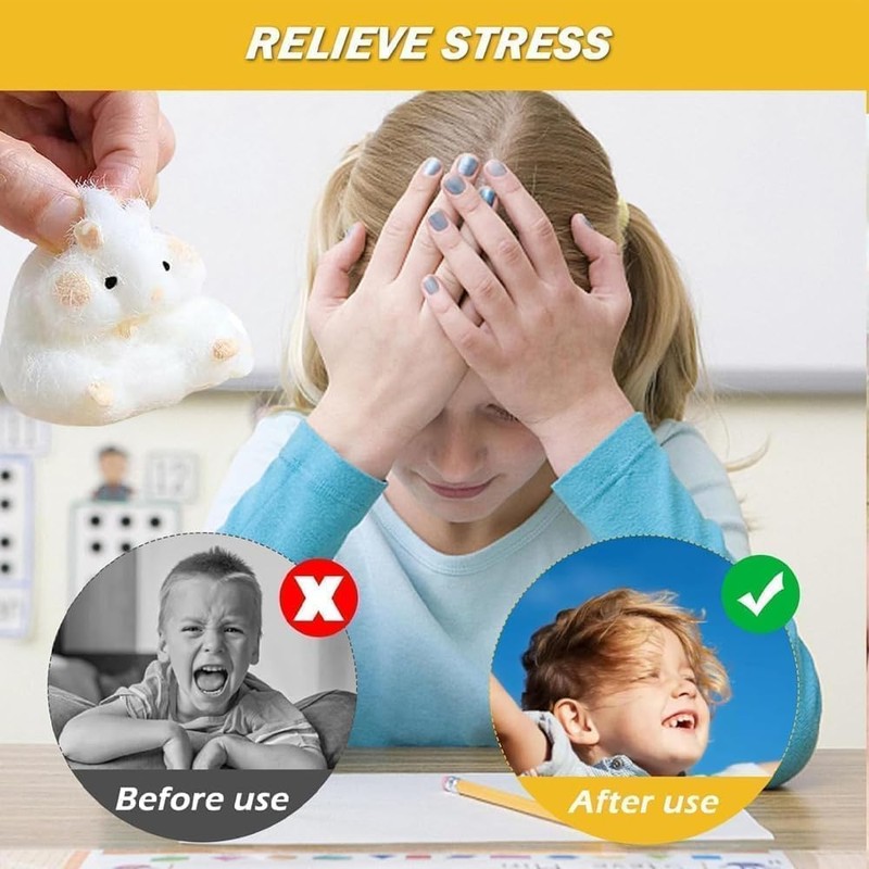 6PCS Taba Squishy Toys,Hamster Squishy Fidget Toys Gift for Children